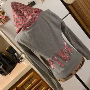 Victoria’s Secret Pink BLING zip up hoodie size XS